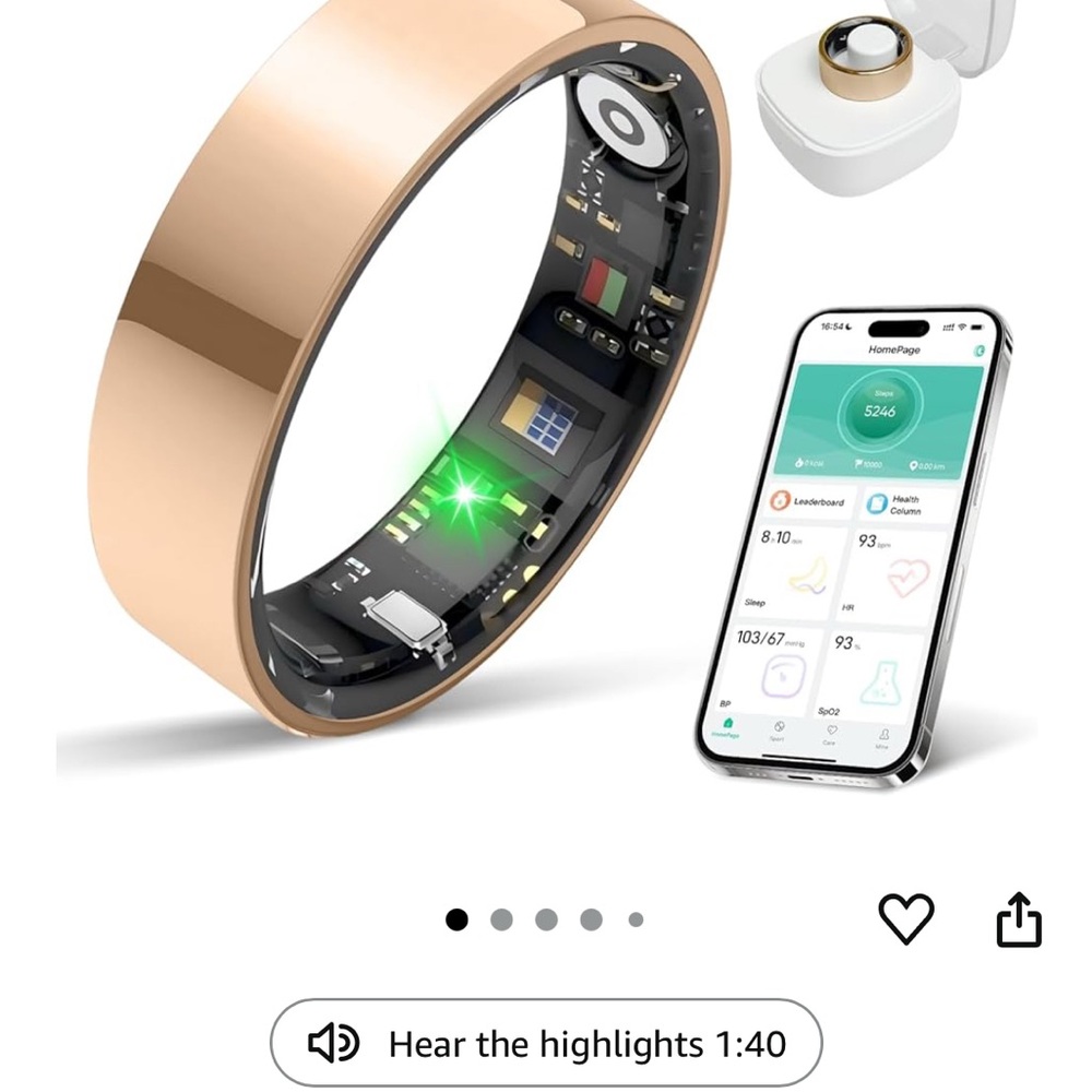 Warehouse Deal.Not onmkt.SMART RING. Advanced Wellness Ring bySMARTHEALTH Box 5.